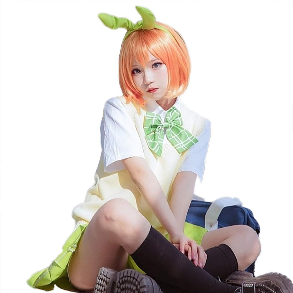 The Quintessential Quintuplets with Wig Ichika Nakano Nino Miku Yotsuba Satsuki Cosplay Set Halloween Gotoyome Yotsuba [milky Time] (M, Set)