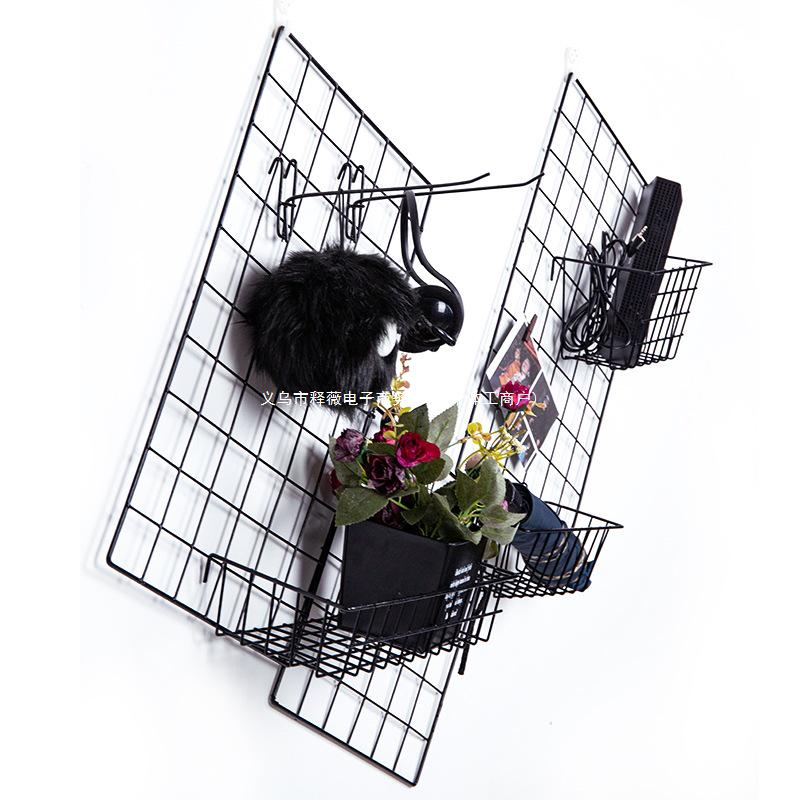 Black Bold Mesh Photo Wall Hanging & Display Rack