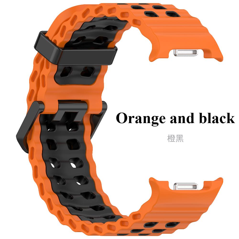 Морской ремешок для Samsung Galaxy Watch 8 Classic Аксессуары Двухцветный Спортивный силиконовый браслет Ремешки для Galaxy Watch 8 40 мм 44 мм