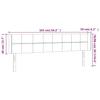 LED Headboard Dark Grey 163x16x78 88 cm Fabric