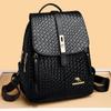 Luxury Women Leather Backpacks for Girls Sac A Dos Casual Daypack Black Vintage Backpack School Bags for Girls Mochila Rucksack