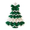 DIY Crochet Christmas Tree Kit Small Xmas Tree Craft Kit with Bow And Faux Pearl Handmade Holiday Decoration for Beginners