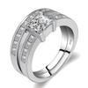 Diamond Micro Inlay Ring European and American Ring Style Wedding Diamond Ring Ring Ring Zircon Couple Ring