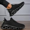 PLUS SIZE Mens Fashion Sneakers - Solid Woven Knit, Blade Design, Ultra-Breathable & Non-Slip - Soft Sole, Comfortable Casual Shoes for All-Day Wear