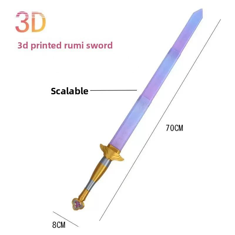 Devil Girls Group High-Quality Role-Playing Lumi Symbol Sword Costume Props Purple Long Sword Accessories Role-Playing Props