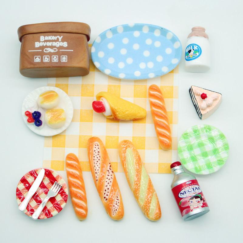 1 Набор Кукольный домик Мини Завтрак Игра Дим Сам Хлеб Джем Тарелка Модель Миниатюрная Кухня Готовка Выпечка Модель Сделай сам Кукольные Аксессуары