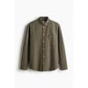Рубашка HM Regular Fit Oxford темно-зеленого цвета