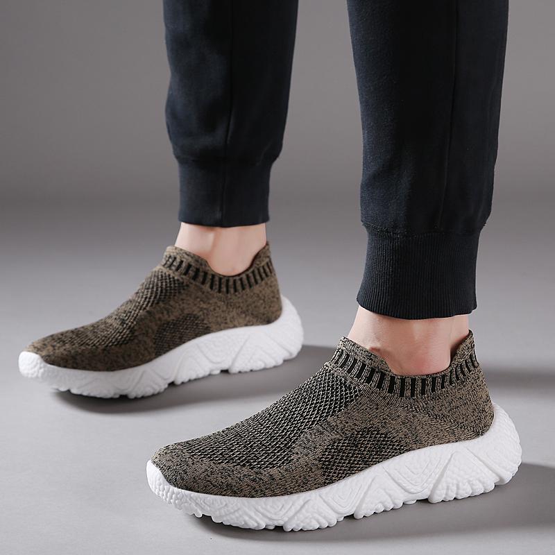 Модные новые мужские кроссовки большого размера, модные, летящие, тканые, на толстой подошве, удобные, противоскользящие, износостойкие, высококачественные, повседневные