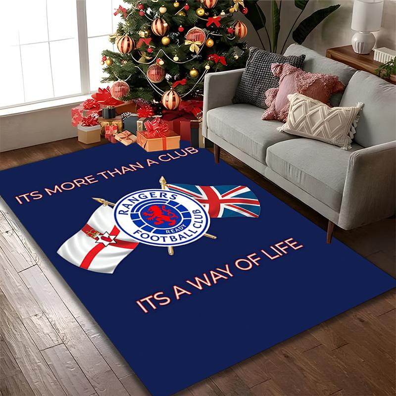 1pc Area Rug Appropriate for Office, Rangers FC Carpet, Versatile Printed Chair Rug, Durable Home Sofa Carpet