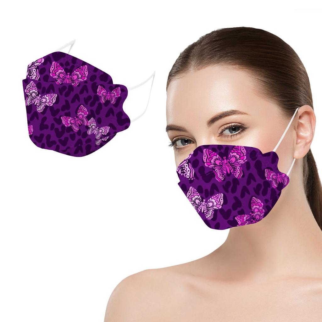 Взрослая леопардовая бабочка с принтом на открытом воздухе профилактическая маска для лица 