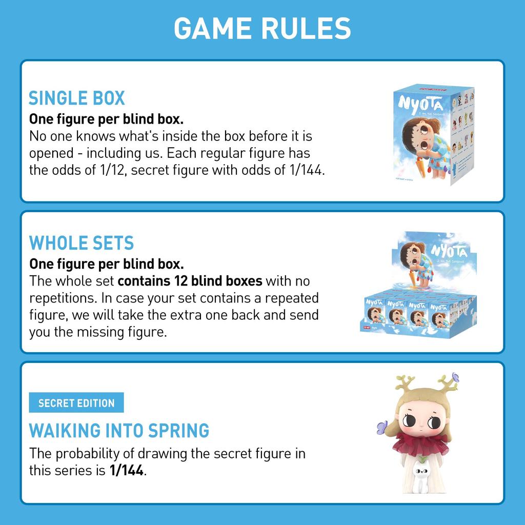 POP MART Nyota Я Сезоны Серия POP MART Гашапон Фигурка Сюрприз Пластиковая Модель Премиальная Игрушка ПВХ Мягкий Винил Оригинальный Персонаж Подарок на День Рождения (1