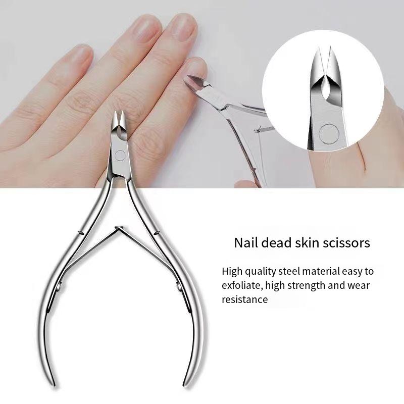 Ножницы для кутикулы ногтей, маникюрные ножницы из нержавеющей стали, цветные кусачки для ногтей, набор многофункциональных ногтей
