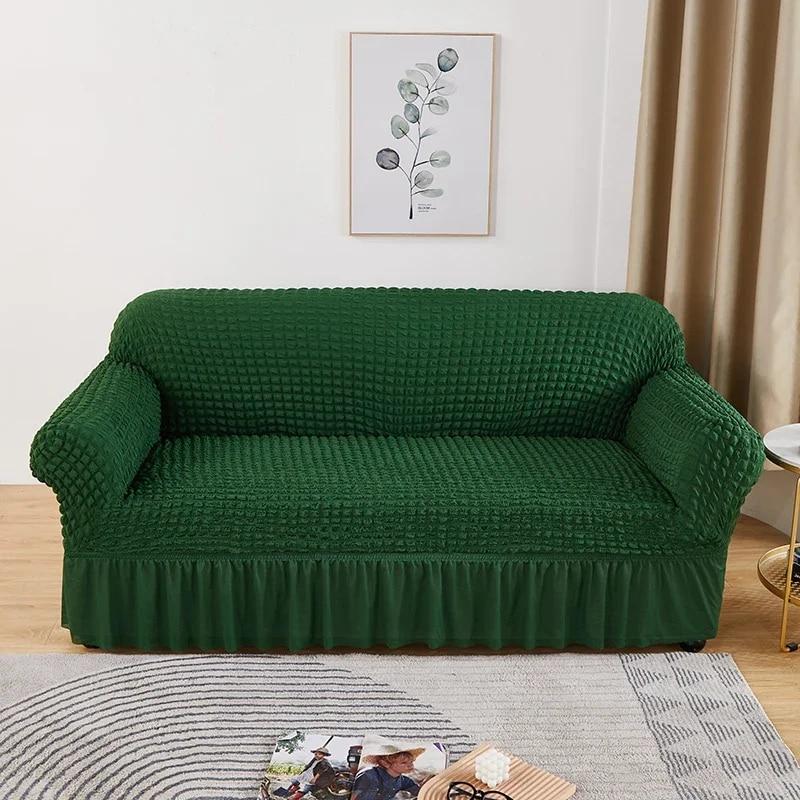 Seersucker Sofa Cover Elastic Sofa Slipcover Adjustable Sofa Cover Furniture Protector For Living Room Bedroom Office Home Decor
