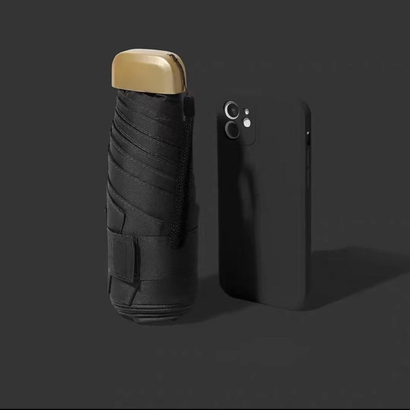 Ультралегкий женский мини-зонт с 50-кратным складыванием, защита от солнца и ультрафиолета, зонт двойного назначения, карманный зонт от солнца