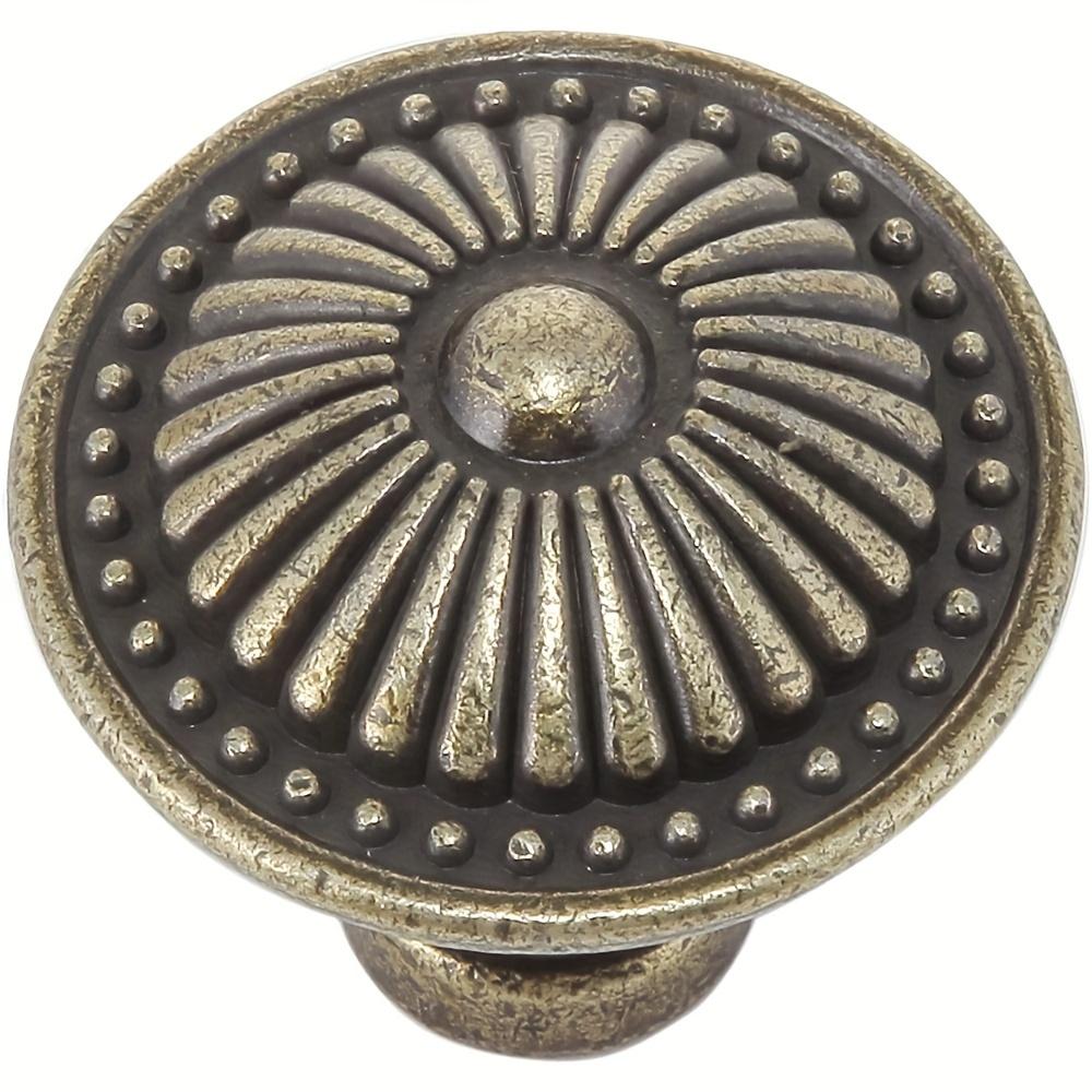 12 шт. Винтажная ручка для ящика, круглая ручка для комода, 1,02 X 0,87 дюйма, для тумбочки, шкафа, ящика, ручка для шкафа, одно отверстие, с винтами