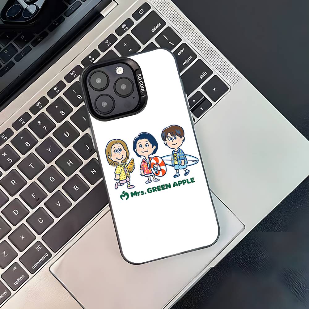 MGA M-Mrs GREEN APPLE Сиреневый Для iPhone 17,16,15,14,13,12,11,Pro,MAX Черный Конфетный Матовый Чехол