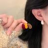 Шикарные Ретро Серебряная Игла C-образной Формы Бархатистые Серьги: Вневременной, Универсальный, Высококлассный Стиль для Осени и Зимы.