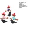 Witch Broomstick Dashboard Drift Ornaments Motion Activated Fun Drift Turn Car Dashboard Decor Mini Dynamic Interactive Automobile Interior