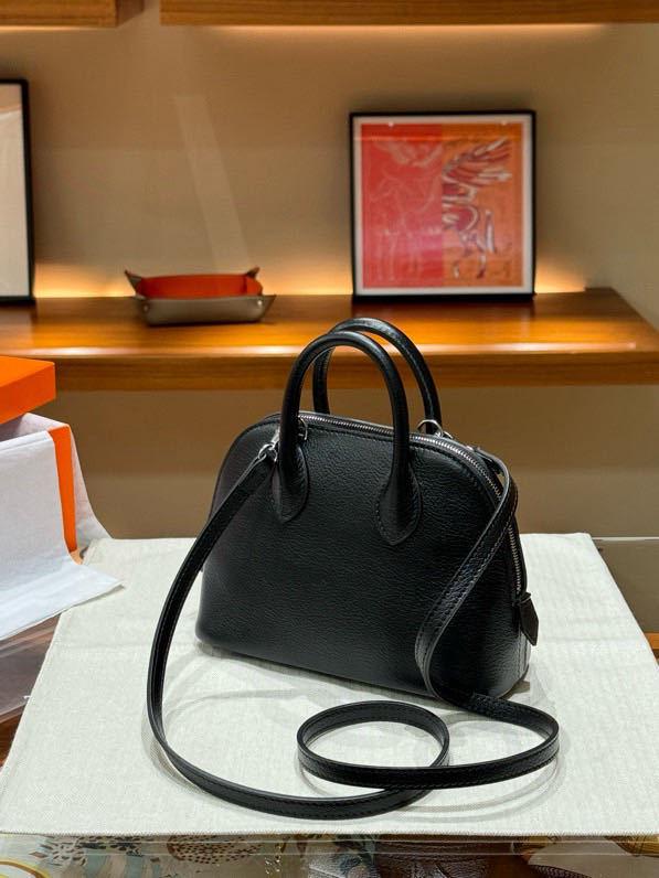 Мини-сумка через плечо из козьей кожи с зернистостью в виде боулинга