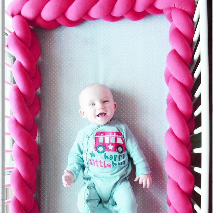 Скандинавская датская вязаная подушка-шар с узлом - Плетеный декор для детской комнаты и бортик для кровати