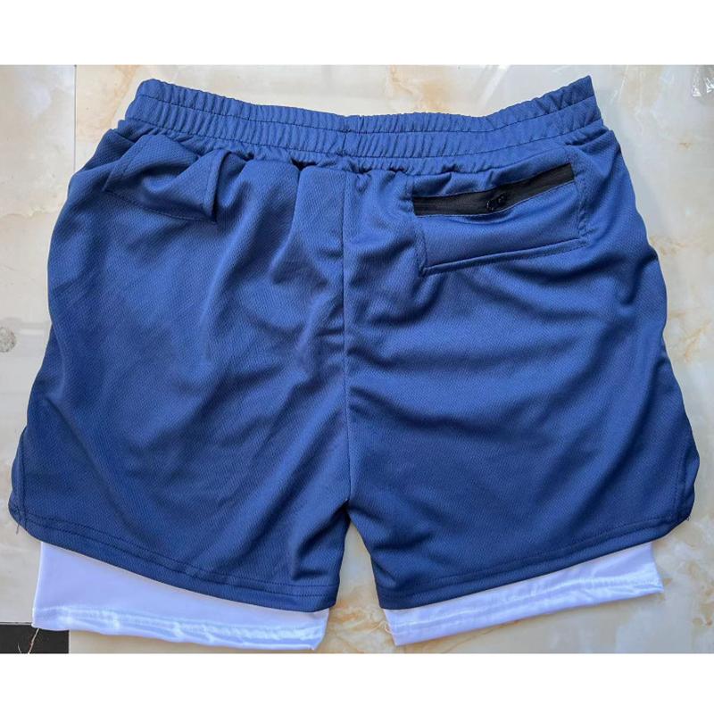 Мужские шорты для бега, спортивные шорты, мужские свободные двухслойные брюки для фитнеса с несколькими карманами для отдыха на открытом воздухе, без полотенец