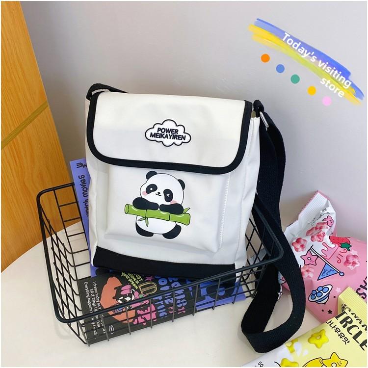 Милая холщовая сумка кроссбоди с животным принтом для детей для школы и прогулок
