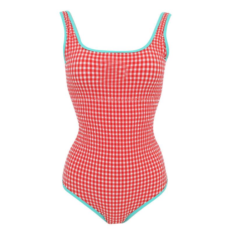 Source is a Korean-style girl's fresh swimsuit for women's one-piece triangle slimming hot spring students