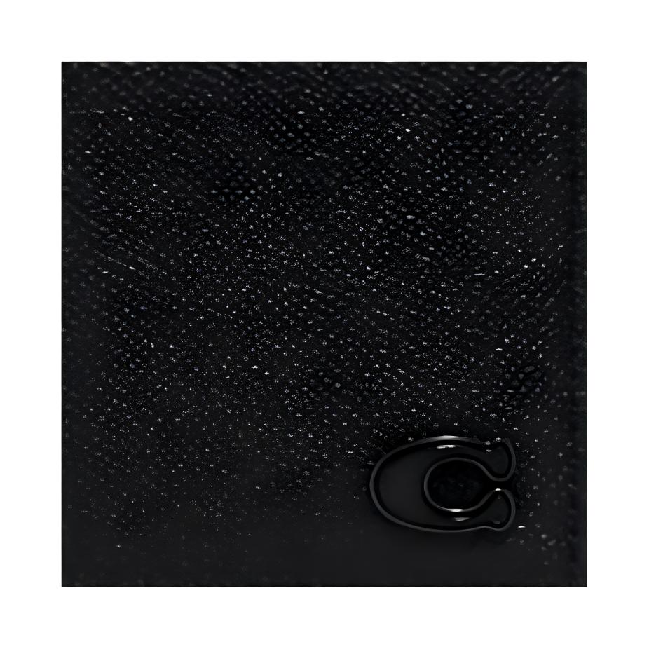 Coach Wallet 11 Solid Color Letter Logo Crossgrain Leather And Canvas Wallet Women wallet Black CJ880-BLK