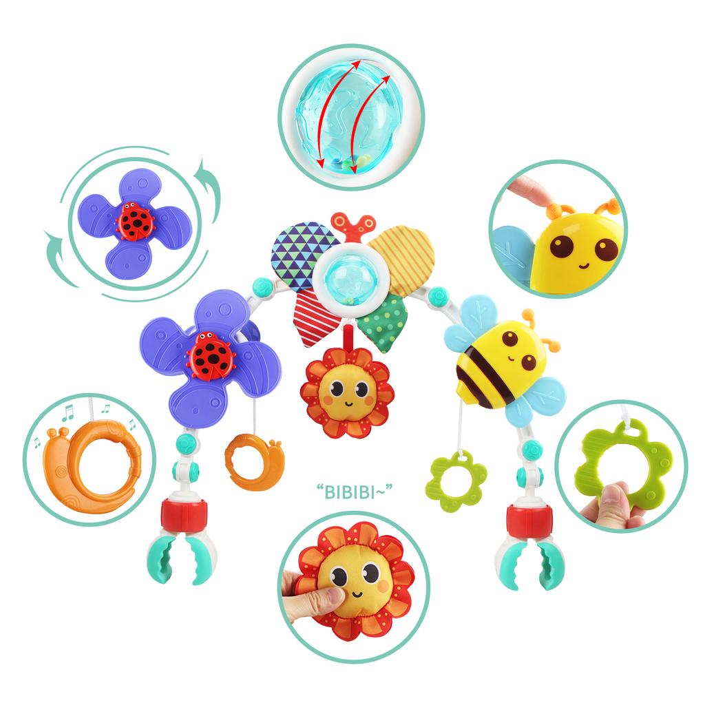 Детская коляска, арочные игрушки, игрушка-прыгун, коляска, активность, арочные игрушки, игрушки для мелкой моторики, сенсорное развитие, детский автомобиль S