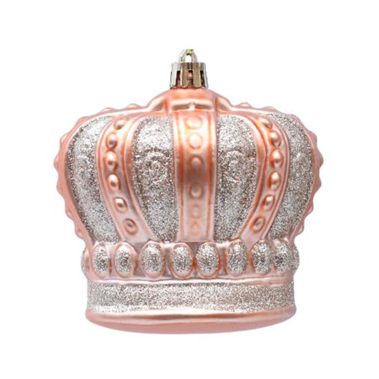 2 шт. Рождественские украшения в виде короны, винтажный стиль, пластик, красный, зеленый/золотой