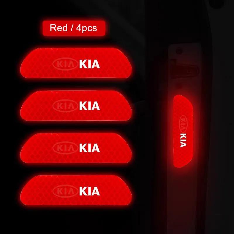 Car Door Safety Warning Reflective Mark Sticker Auto Styling For KIA K5 K9 Sportage Ceed Picanto Soul Rio Sorento Accessories VU8