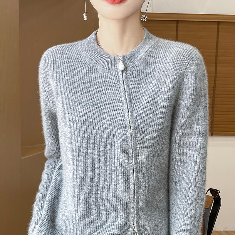 Женский кашемировый кардиган Qinghe кашемир 30% кашемир 70% шерсть осенне-зимний кашемировый кардиган мягкий и теплый