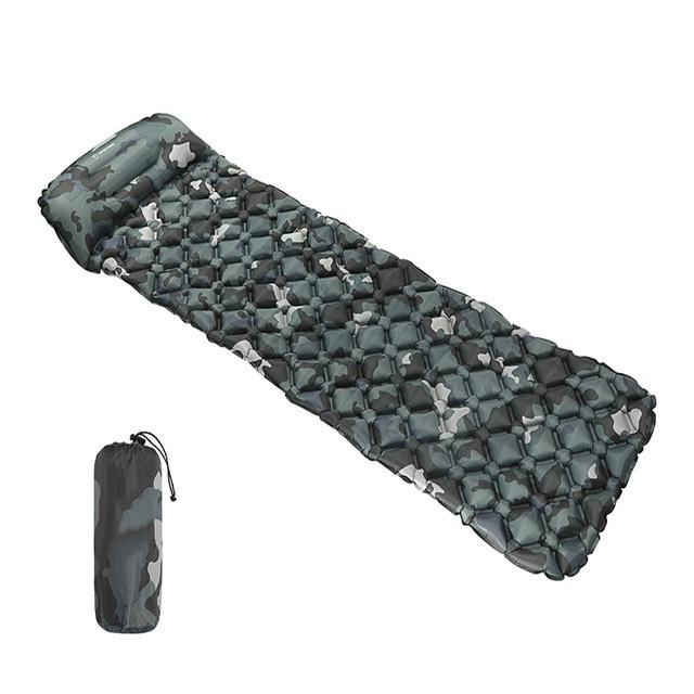 Ultralight Inflatable Sleeping Pad Fast Filling Air Bag Camping Mat Inflatable Mattress with Pillow Life Rescue Cushion Pad Bed