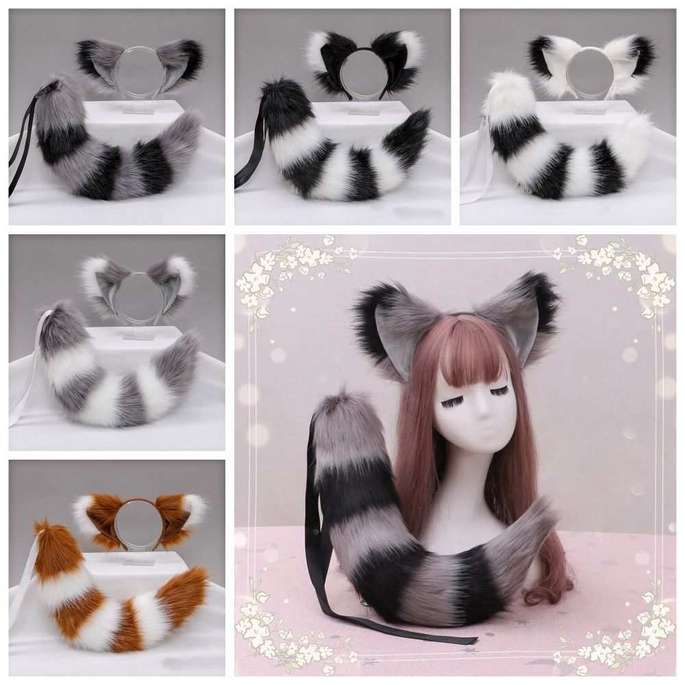 Cat Ear Halloween Cosplay Accessories Cat Tail Halloween Animal Cosplay Props  Children
