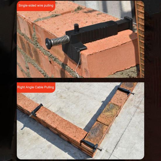 2/5Pcs Bricklaying Pullers Spring-loaded Time-saving Sturdy Anti-slip Leveling Engineering Plastic Spring-loaded Brick Line Runners for Architecture