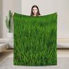 Grass Battlemat Grassland Land Greenery Blanket Quality Warm Soft  Throw Blanket Winter Picnic Bedroom Novelty Bedspread