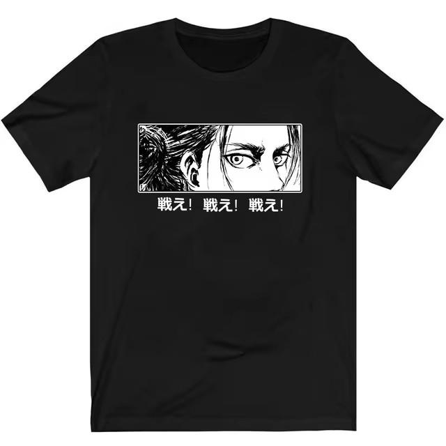 T-shirt Women Men Attack on Titan T Shirt Kawaii Cartoon Titans Attack Graphic Tees Demale Harajuku Summer Tops Japanese Anime