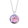 Demon Hunters Fashion Peach Heart Necklace with Colorful Heart Pendant Accessories
