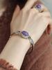 925 Retro Auspicious Cloud Pattern Nanhong Purple Dragon Bracelet Women's Ethnic Style Lucky Niche Design Versatile Exquisite Bracelet