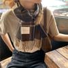 Plaid Scarf Women's Autumn and Winter Ins Girl Korean Version Versatile Thickened and Lengthened Imitation Cashmere Shawl Warm Student Scarf