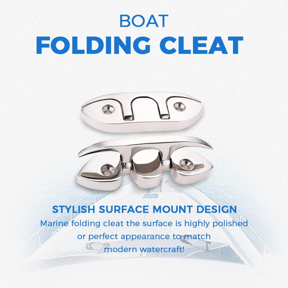Морские складные пряжки из нержавеющей стали, 2 шт. в упаковке, откидные пряжки для швартовных тросов Морские швартовные пряжки с крепежными винтами для лодок, каяков, палубных тросов