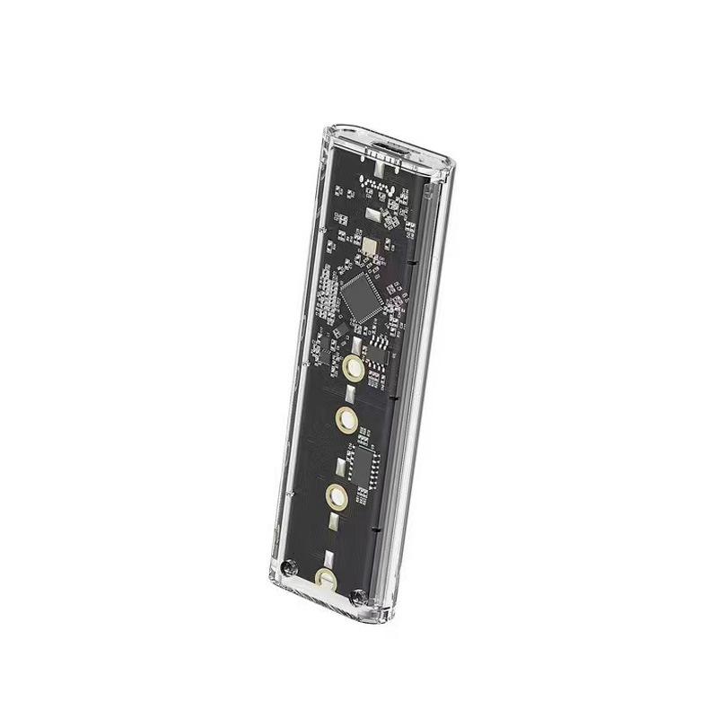 M.2 NVME PCIe NGFF SATA Dual Protocol SSD Case Clear USB Type C PCI-E M2 SSD Transparent External Enclosure Hard Disk Box