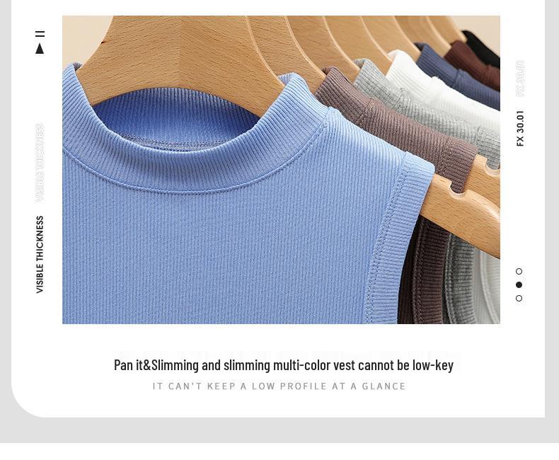 H520 Женская майка без рукавов в рубчик с круглым вырезом - Скрывает жир под мышками, Идеально подходит в качестве топа или нижнего белья