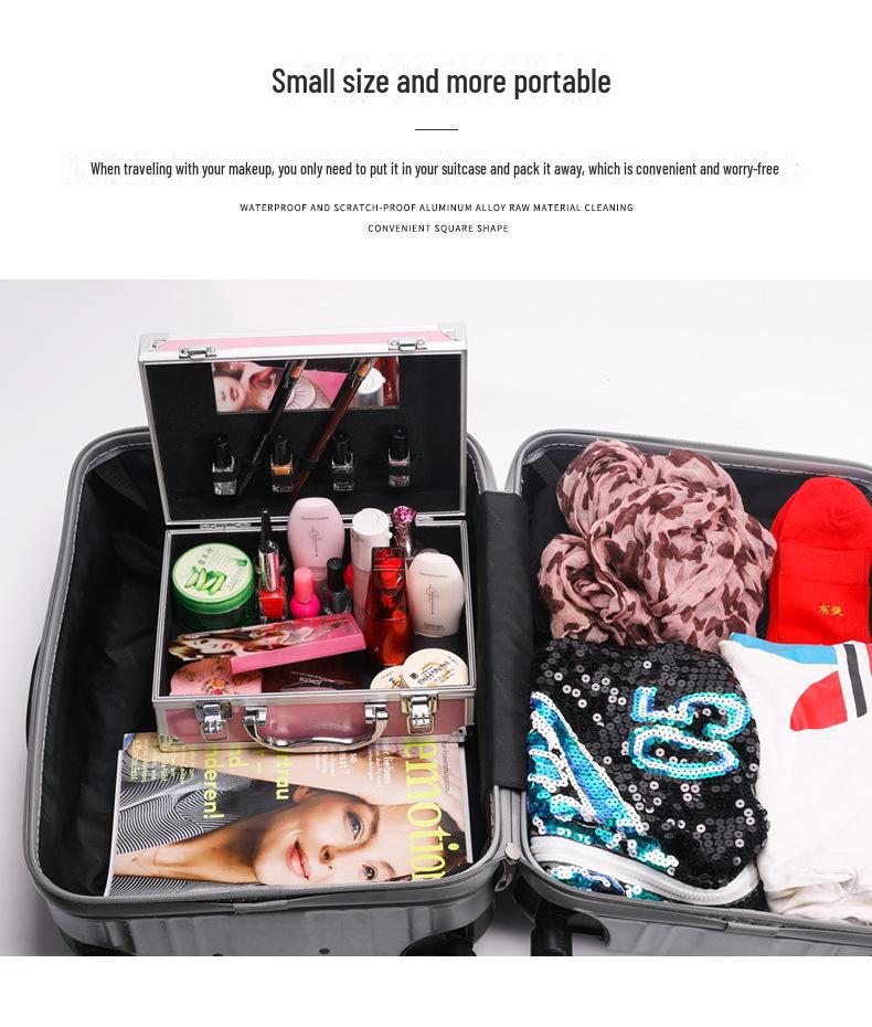 Большая портативная дорожная сумка для косметики и макияжа