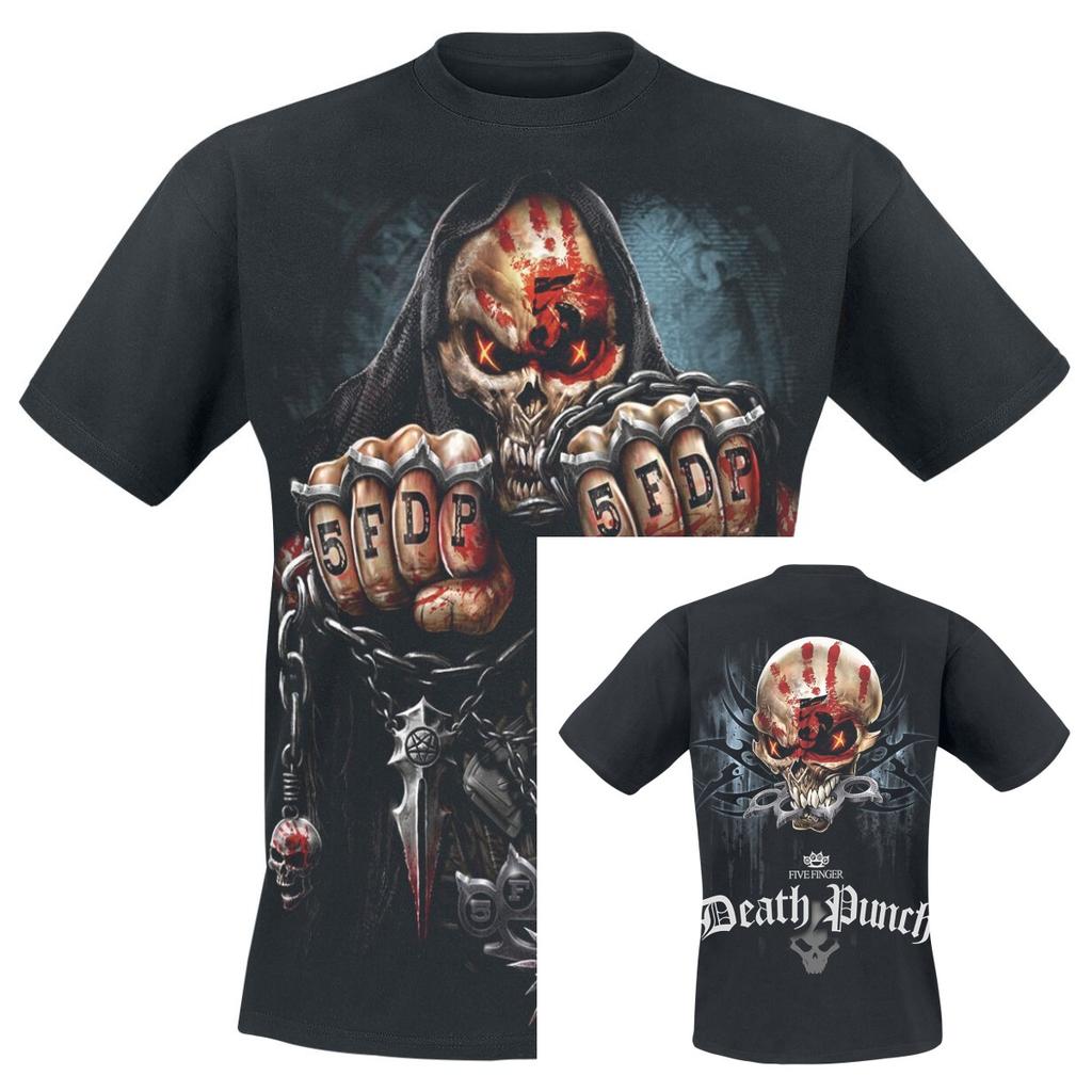 Редкая Летняя Хлопковая Футболка с Графикой Five Finger Death Punch Унисекс Летняя С Коротким Рукавом Модный Бренд Футболка Роскошная Повседневная Винтажная