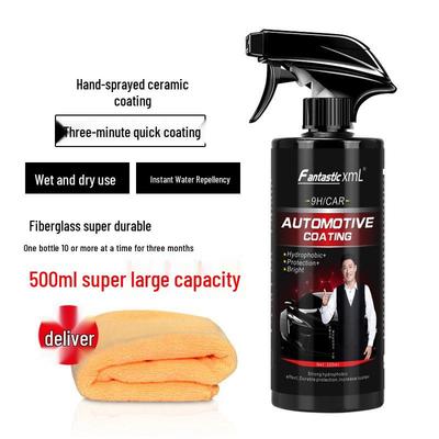 Спрей для нано-кристаллического покрытия: Быстродействующий воск-осветлитель для ухода за лакокрасочным покрытием