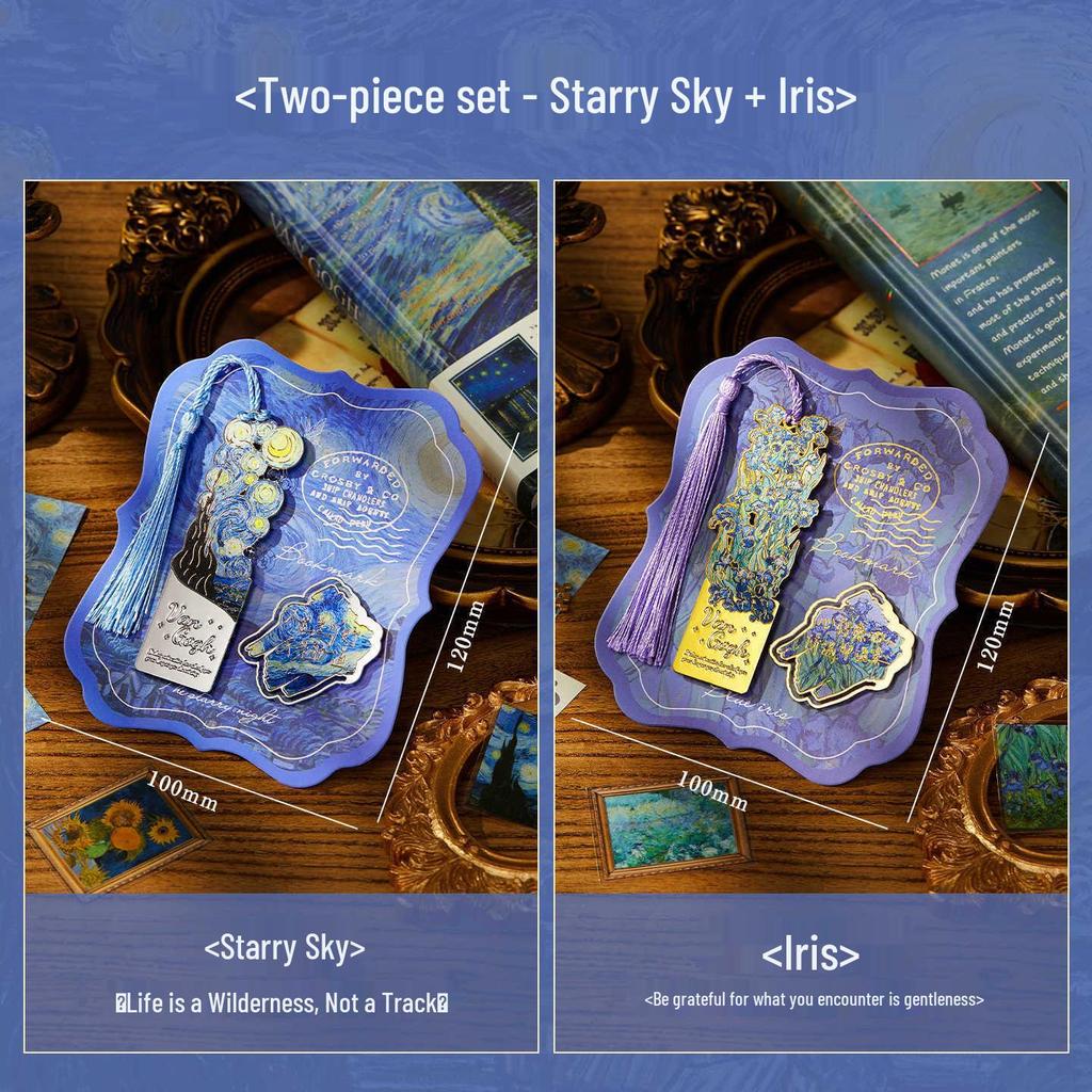 Винтажная металлическая закладка Ван Гог: Креативный подарок на День знаний или День рождения для учеников и девочек