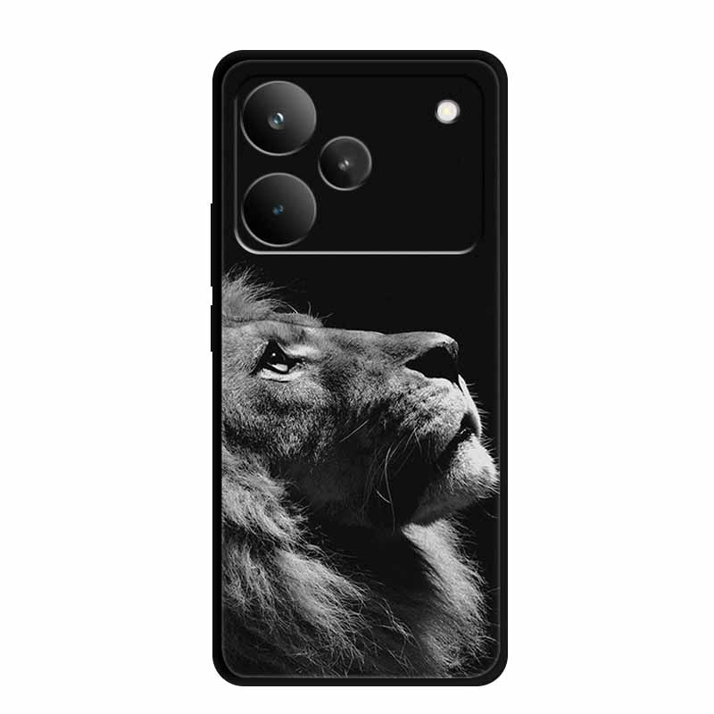 Чехол для Realme P4 Pro 5G P4Pro Мягкий ТПУ Силиконовая Задняя Крышка Для Realme P4 Pro Животные 6.8" Расписанный Волк Лев Чехол-Мешок