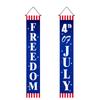 Independence Day Banner Background Couplet Independence Day Party Decoration Door Curtain Holiday Atmosphere Decoration