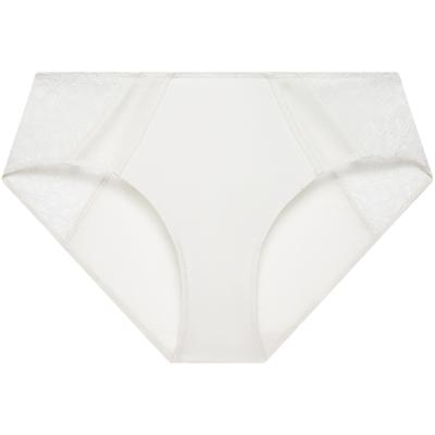 Черные кружевные трусики-полуприкрытия с черной этикеткой, женское нижнее белье цвета слоновой кости QF7361ADDE0